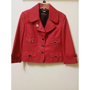 Mary Kay by Twinhill Red Blazer Jacket Women's Size XS 2019 Apparel With Pin